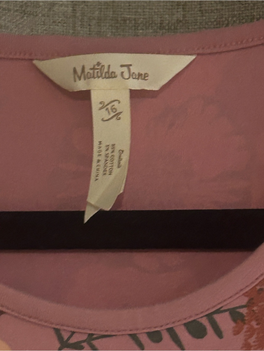 Matilda Jane Mauve Floral Ruffle Hem Dress - Picture 3 of 6